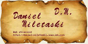 Daniel Miletaški vizit kartica